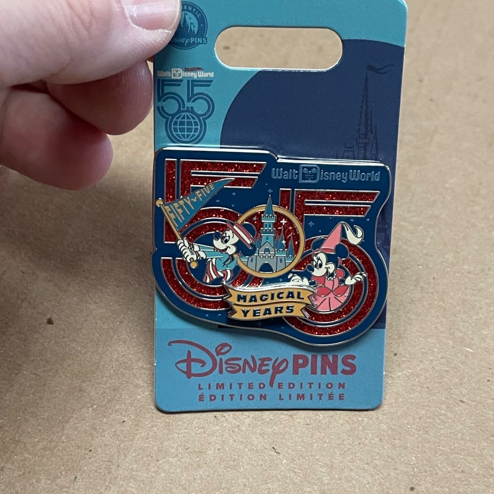 Disney Parks 2026 Walt Disney World 55th Anniversary Mickey & Minnie LE 5000 Pin
